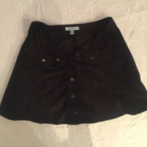 She + Sky Black Sz S Skirt Ultra Suede Ladies